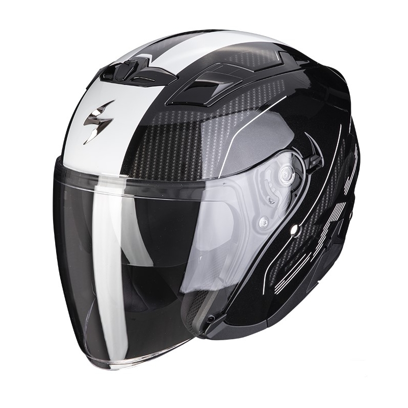 Otvorena kaciga Scorpion EXO-230 Condor metalik crno-bijela