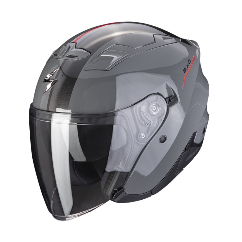 Scorpion EXO-230 SR cementna sivo-crvena otvorena kaciga za lice rasprodaja