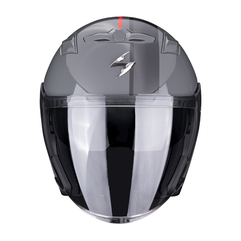 Scorpion EXO-230 SR cementna sivo-crvena otvorena kaciga za lice rasprodaja
