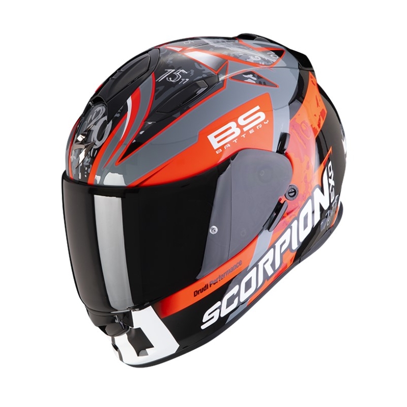 Full face kaciga Scorpion EXO-491 FABIO QUARTARARO REPLICA narančasto-sivo-crna