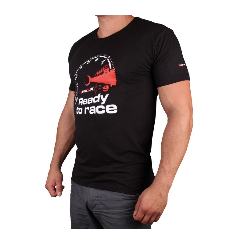 Majica s MotoZem motivom Ready to race crna rasprodaja