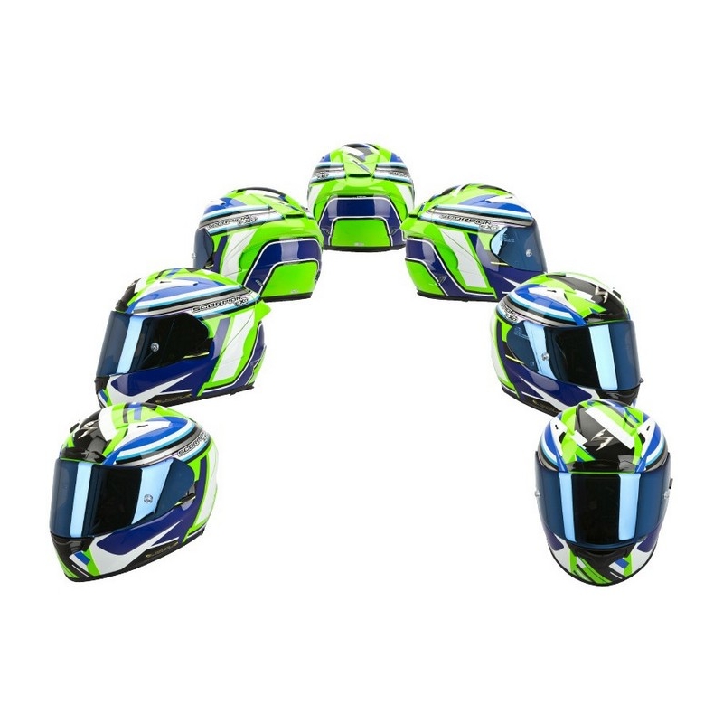 Integralna motoristička kaciga Scorpion EXO-2000 Avenger zeleno-plava rasprodaja