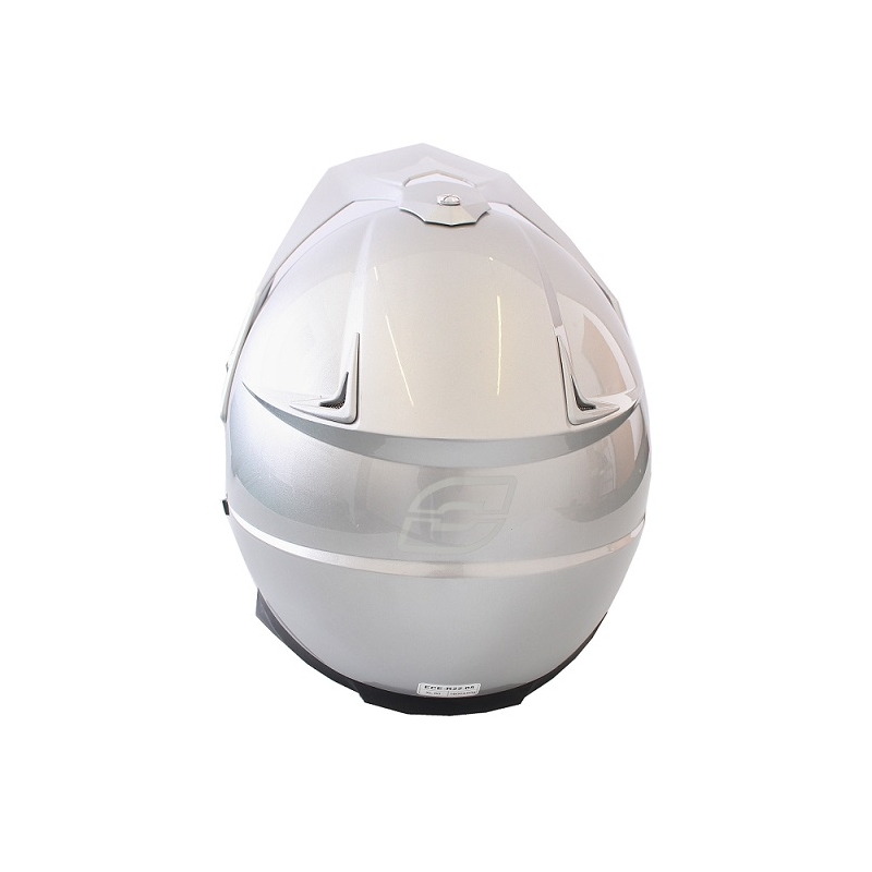 Enduro kaciga sa vizirom za sunce Ozone MXT-01 srebrna rasprodaja