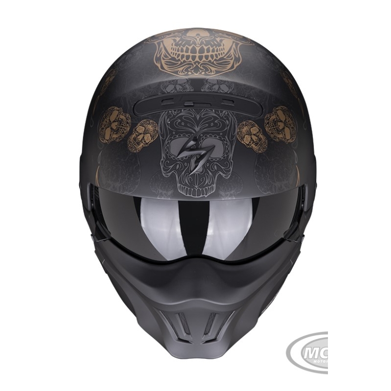 Motociklistička kaciga Scorpion EXO-COMBAT EVO KALAVERA mat crno-zlatna