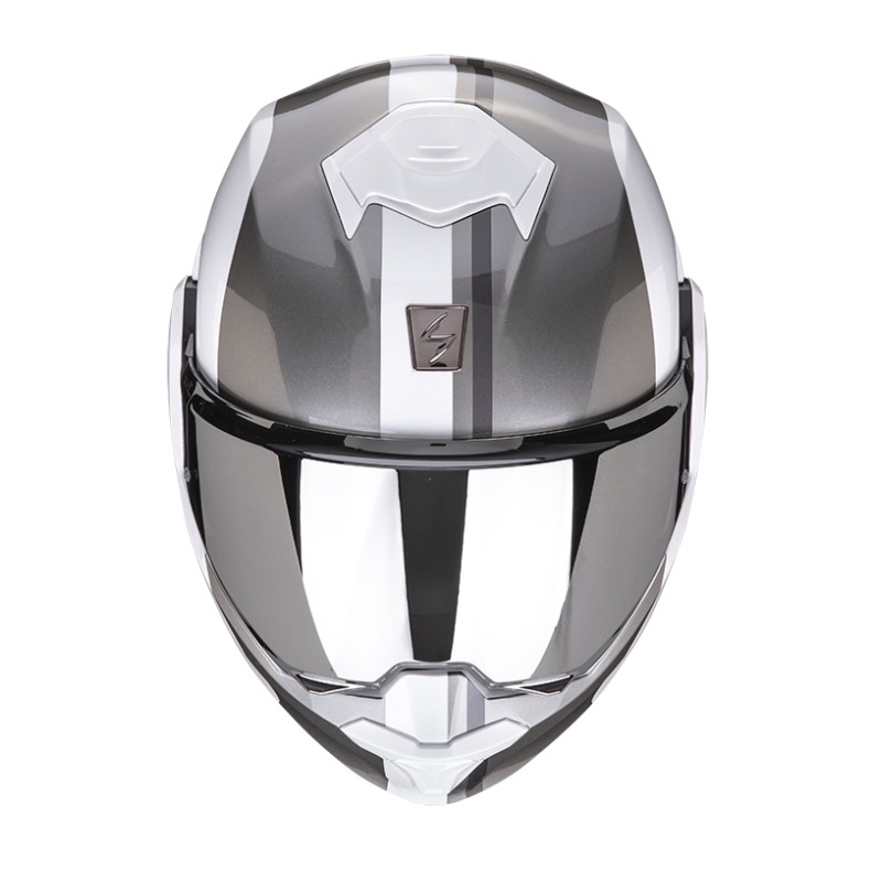 Motociklistička kaciga na preklop Scorpion EXO-TECH FORZA biserno bijelo-srebrna