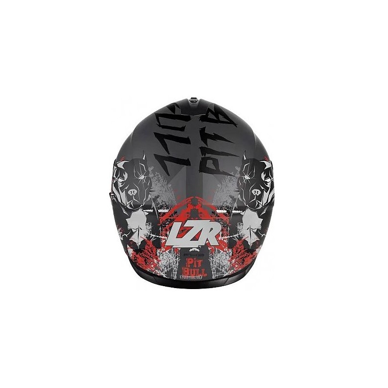 Integralna motociklistička kaciga Lazer FH3 Pitbull 3 crno-crveno-bijela