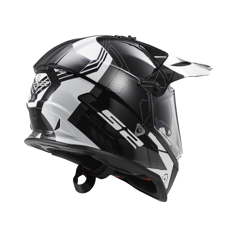 Enduro kaciga LS2 MX436 Pioneer Trigger crno-bijela-titan