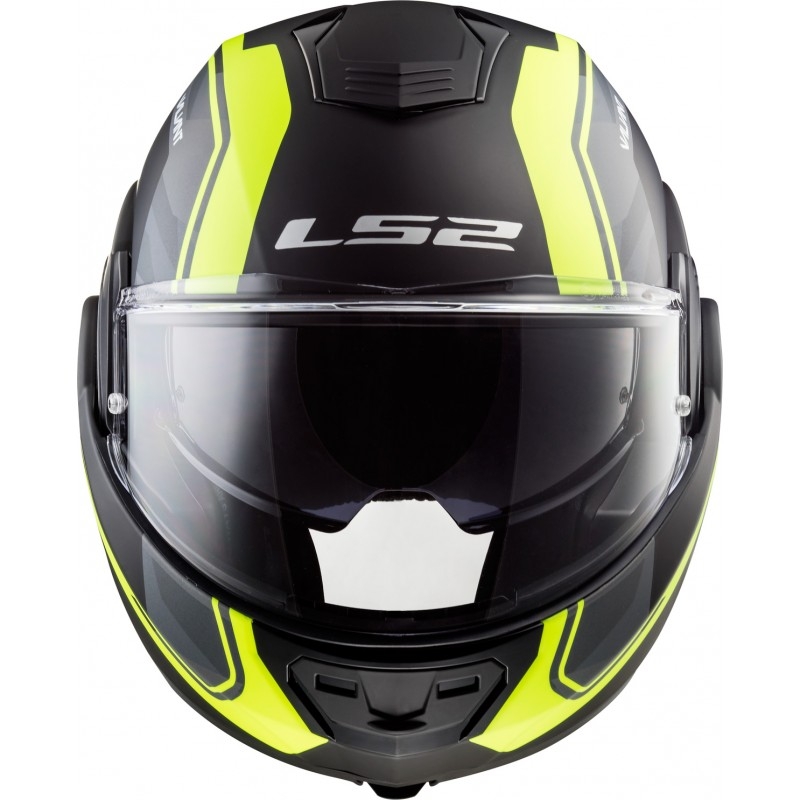 Kaciga na preklop LS2 FF399 Valiant Line crno-fluo žuta - II. kvaliteta