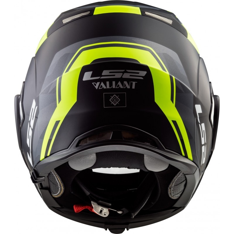 Kaciga na preklop LS2 FF399 Valiant Line crno-fluo žuta - II. kvaliteta