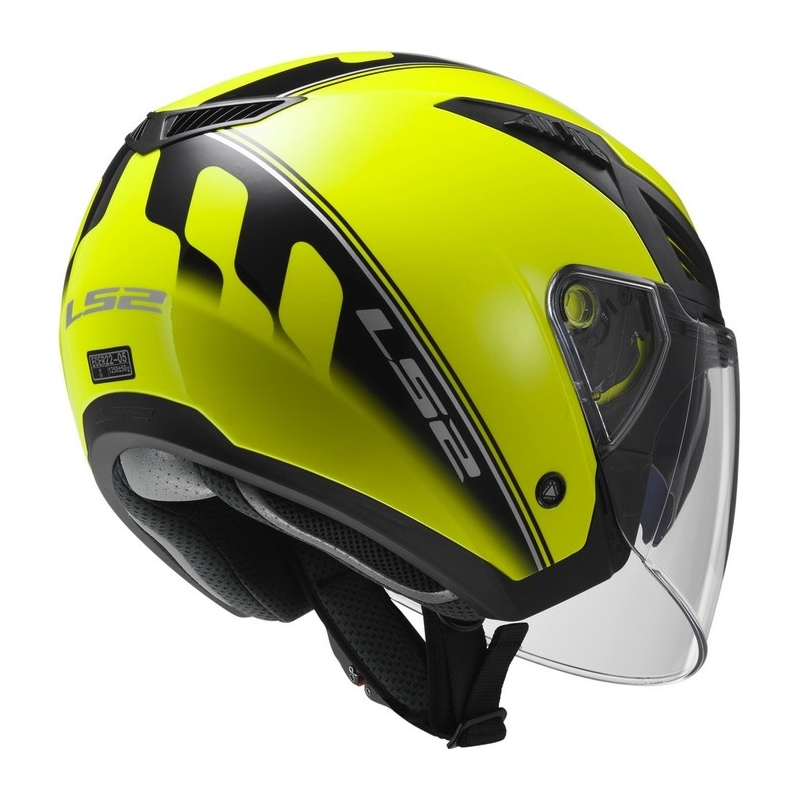 Motoristička kaciga otvorena LS2 OF586 Bishop Atom žuto-crna rasprodaja