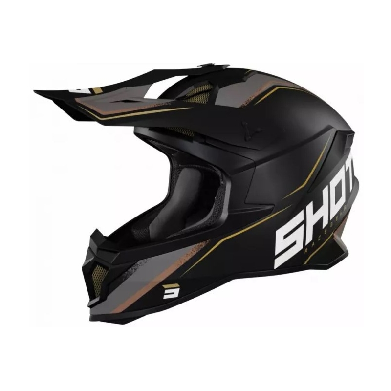 Shot Lite Prism Motocross kaciga crno/zlatna rasprodaja