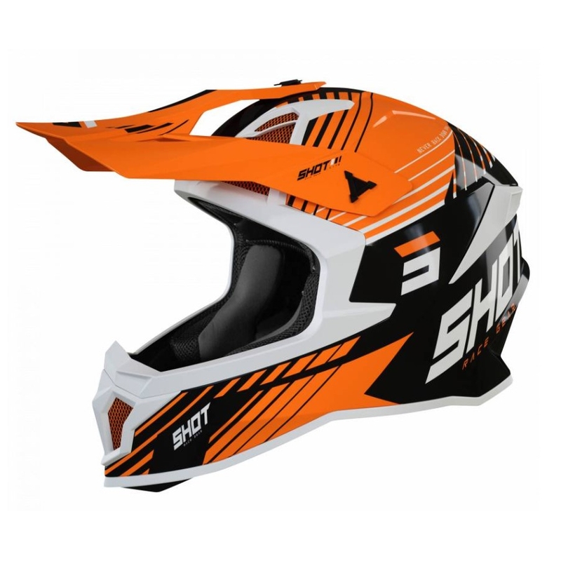 Shot Lite Fury Motocross kaciga crno-bijelo-narančasta rasprodaja