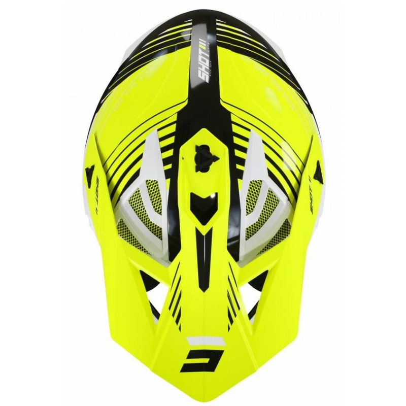 Shot Lite Fury Motocross kaciga crno-bijela-fluo žuta rasprodaja