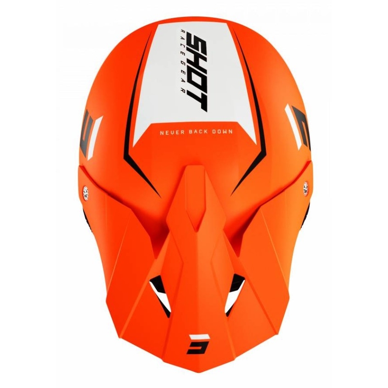 Shot Furious Chase Motocross kaciga crno-bijela-fluo narančasta rasprodaja