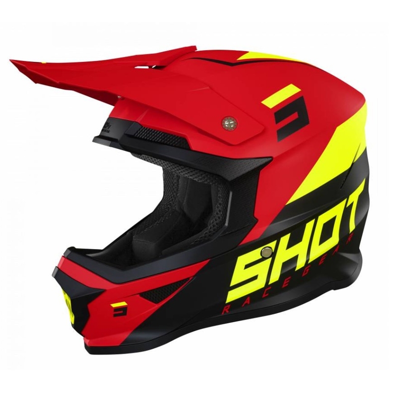 Shot Furious Chase motocross kaciga crno-žuto-crvena