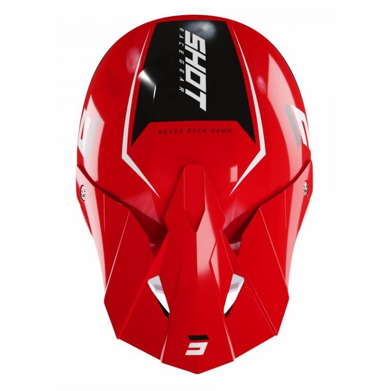 Shot Furious Chase motocross kaciga crno-bijelo-crvena