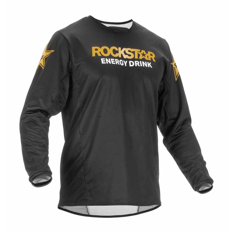 FLY Racing Kinetic Rockstar 2022 motokros majica crna