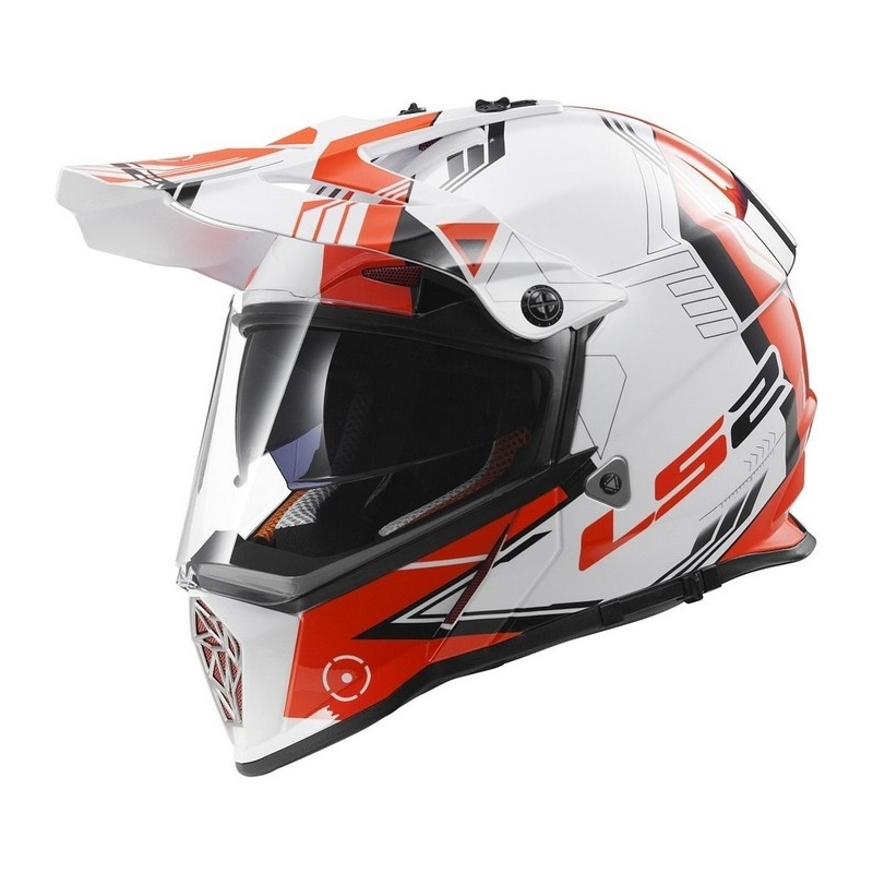 Enduro kaciga LS2 MX436 Pioneer Trigger bijelo-crvena rasprodaja
