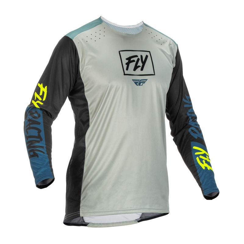 FLY Racing Lite 2022 Motocross Jersey sivo-tirkizna rasprodaja