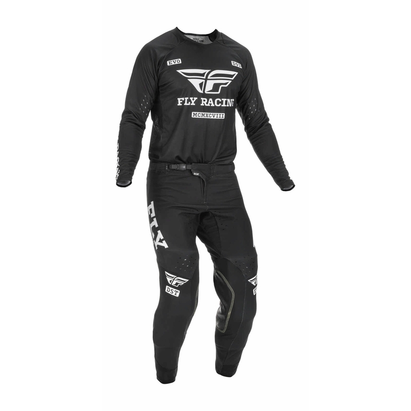 Motocross hlače FLY Racing Evolution DST 2022 bijelo-crne