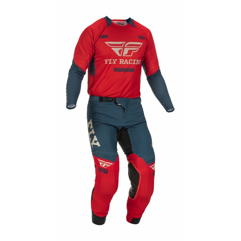 Motocross hlače FLY Racing Evolution DST 2022 crveno-sive