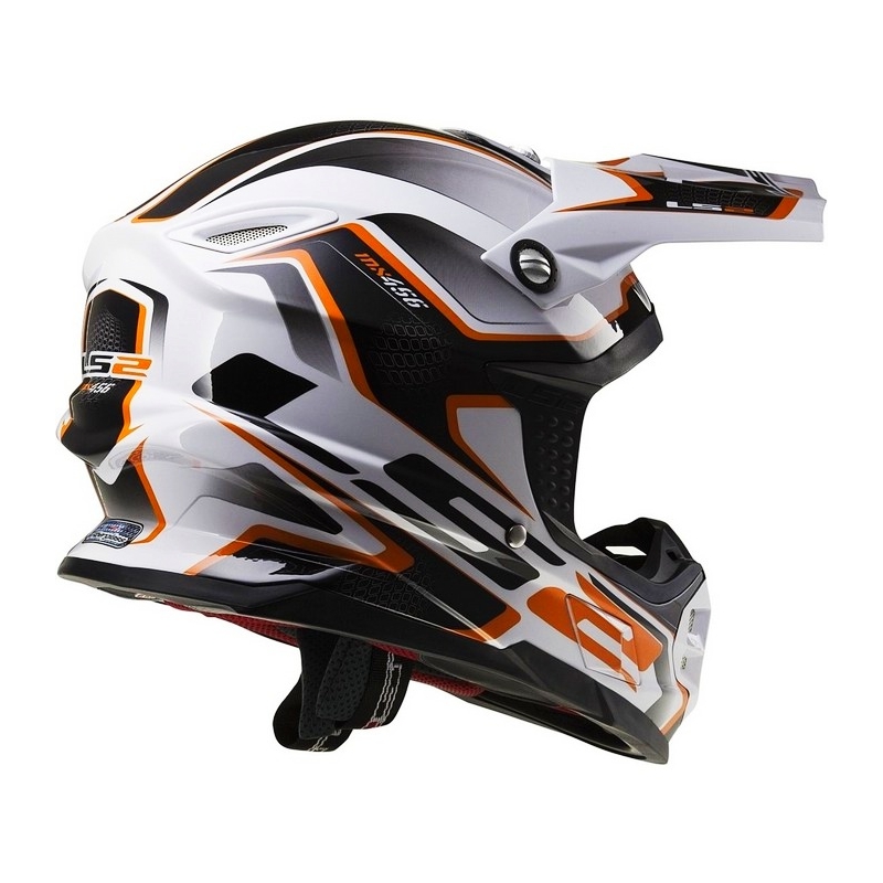 Motocross kaciga LS2 MX456 Compass bijelo-narančasta