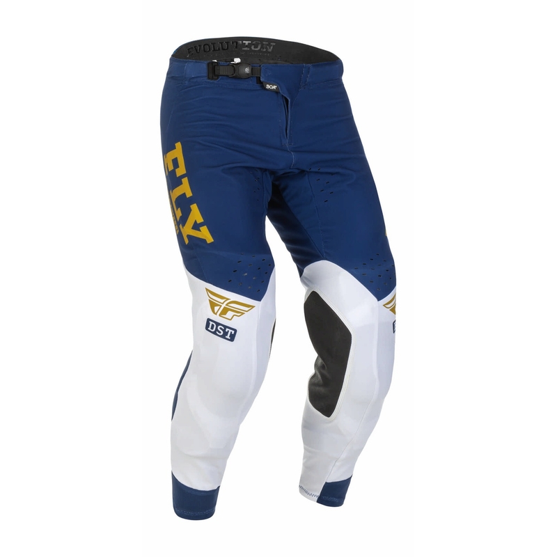 Motocross hlače FLY Racing Evolution DST 2022 plavo-bijelo-zlatne
