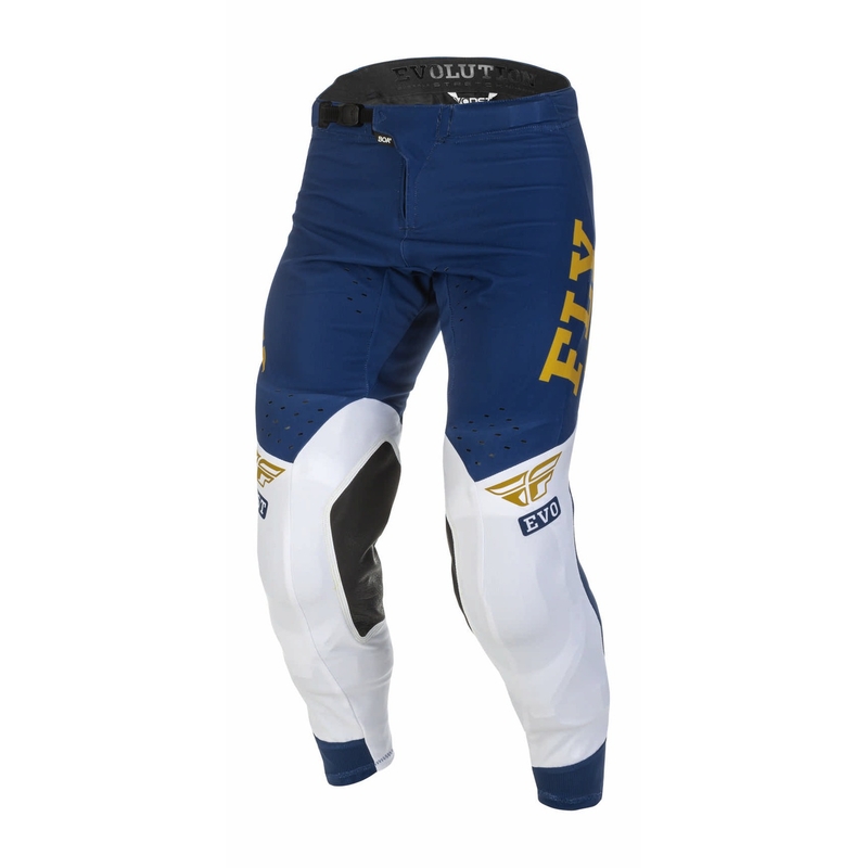 Motocross hlače FLY Racing Evolution DST 2022 plavo-bijelo-zlatne