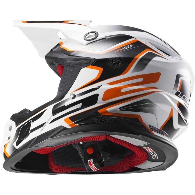 Motocross kaciga LS2 MX456 Compass bijelo-narančasta