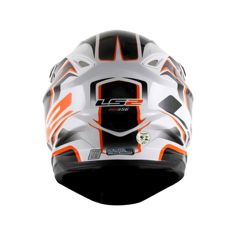 Motocross kaciga LS2 MX456 Compass bijelo-narančasta