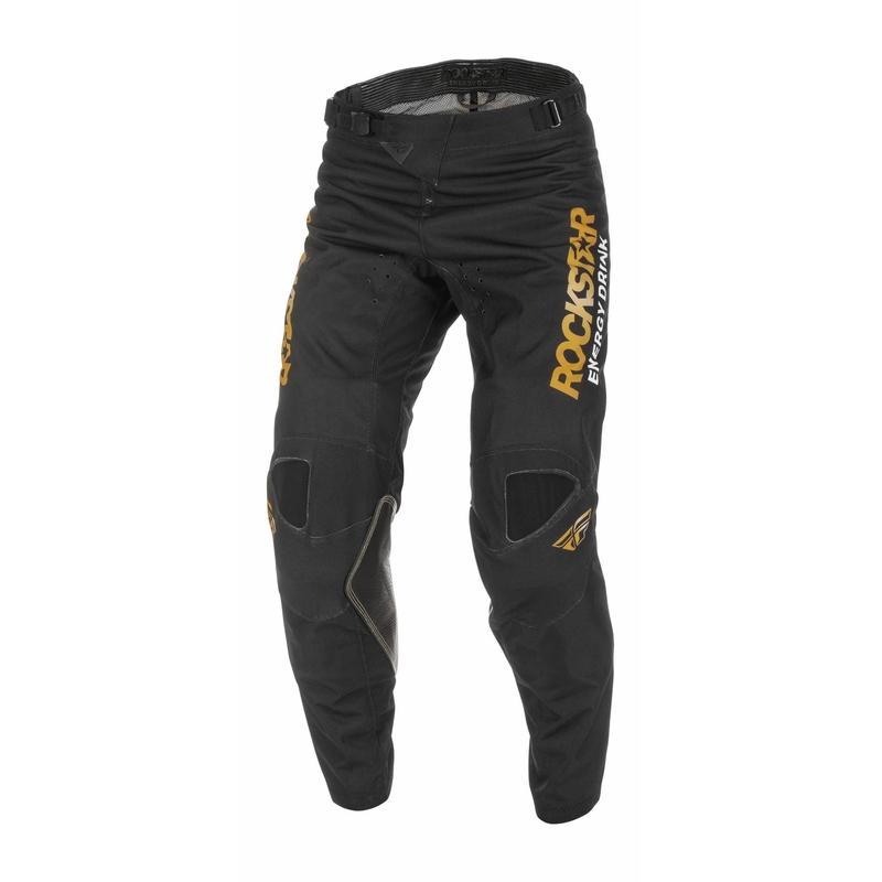FLY Racing Kinetic Rockstar 2022 motocross hlače zlatno-crne rasprodaja