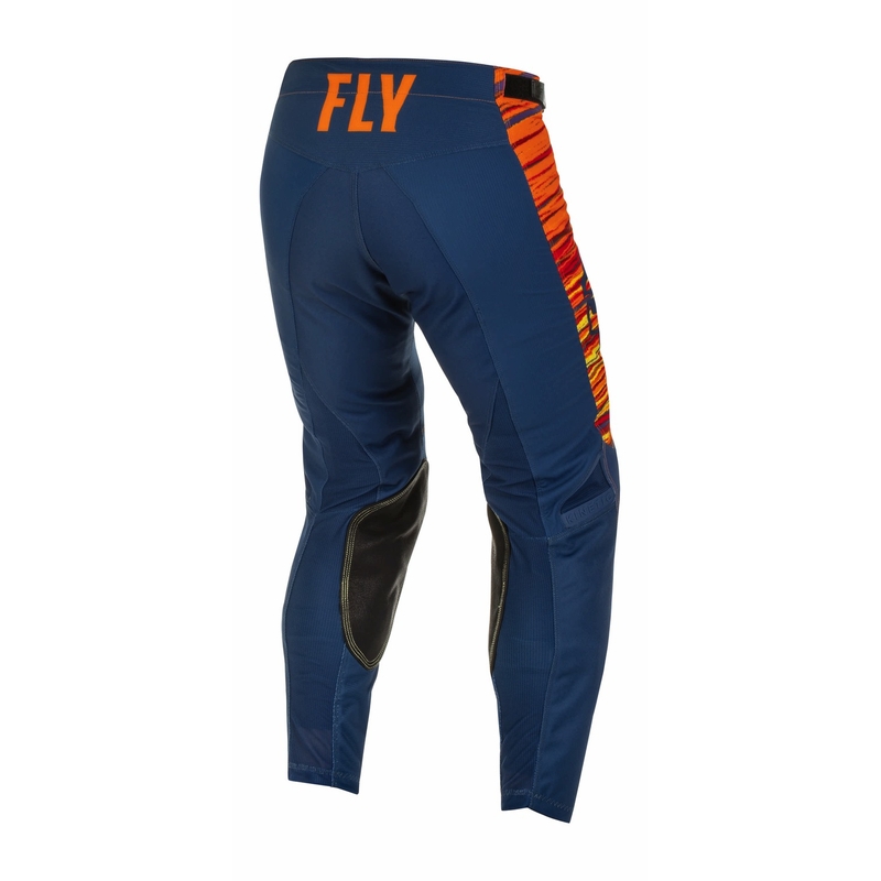 FLY Racing Kinetic Wawe 2022 motocross hlače plavo-narančaste