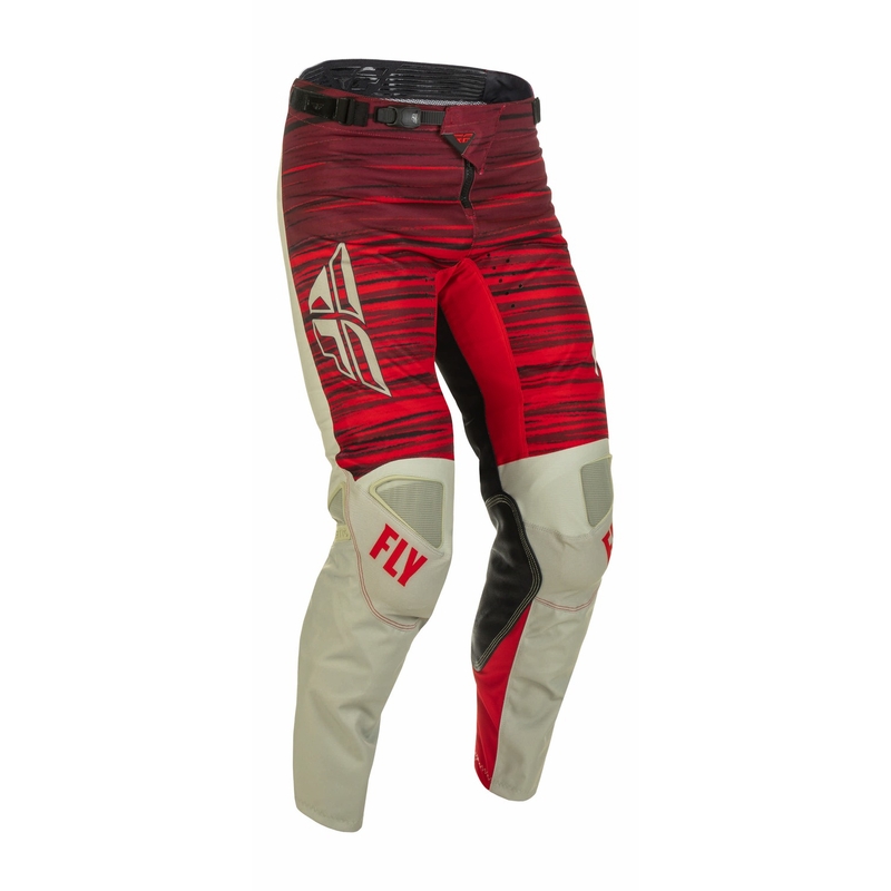 Motocross hlače FLY Racing Kinetic Wawe 2022 sivo-crvene