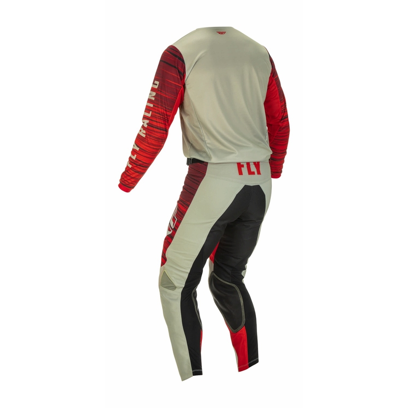 Motocross hlače FLY Racing Kinetic Wawe 2022 sivo-crvene