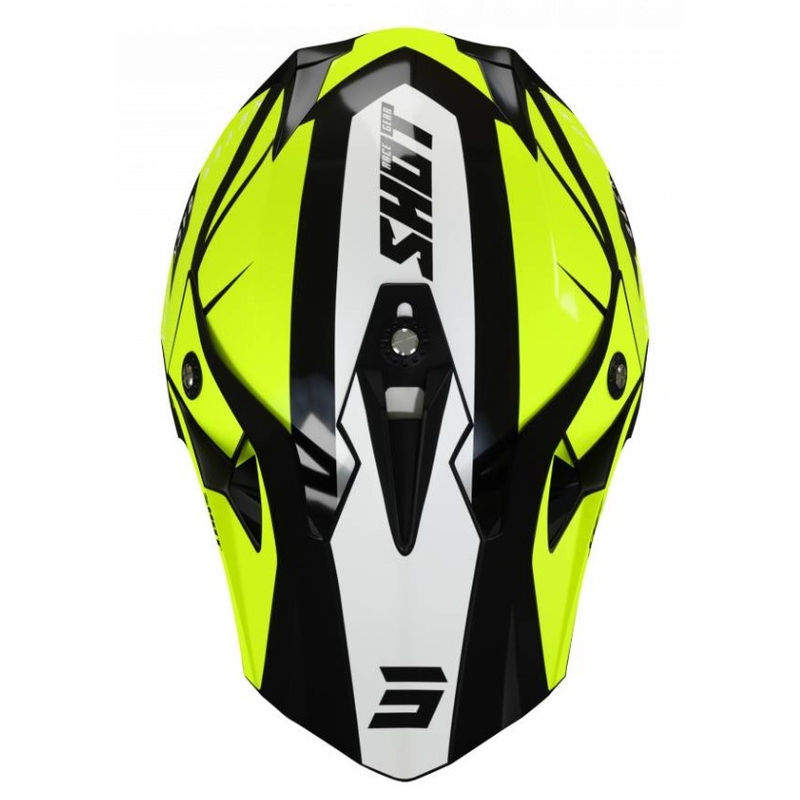 Shot Pulse Revenge Motocross Kaciga Crno-Bijela-Fluo Žuta rasprodaja