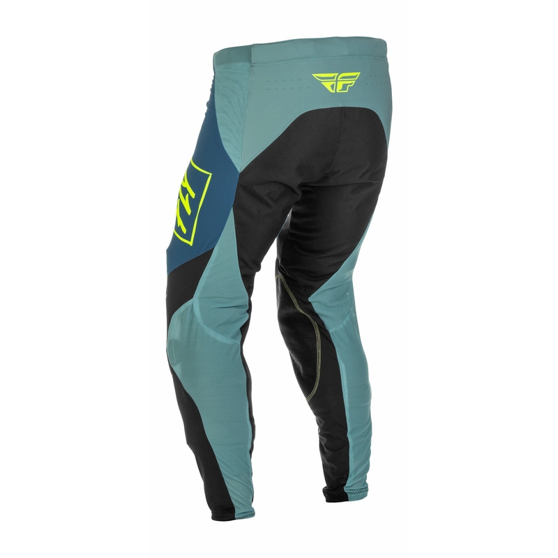 FLY Racing Lite 2022 sivo-tirkizne hi-vis motokros hlače