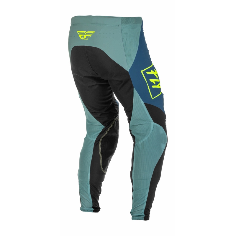 FLY Racing Lite 2022 sivo-tirkizne hi-vis motokros hlače