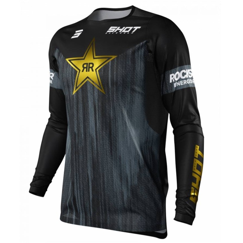 2022 Shot Contact Replika Rockstar Motocross dresa crna rasprodaja
