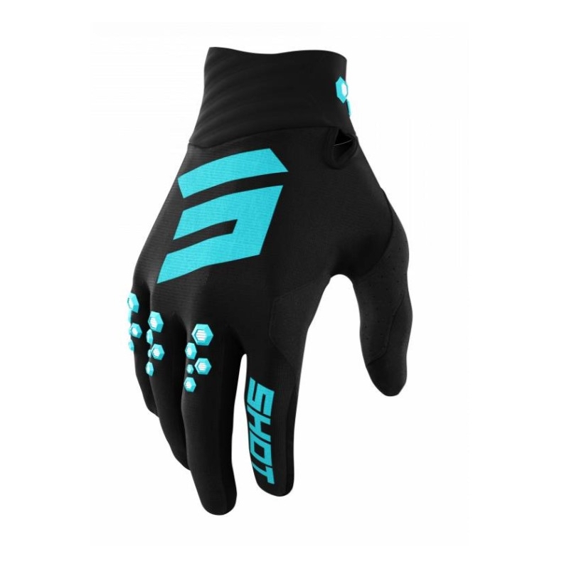 Shot Contact motocross rukavice crne i tirkizne rasprodaja