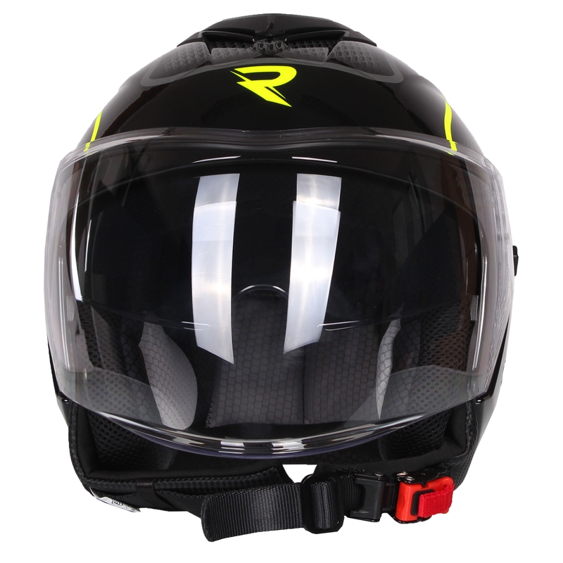 Otvorena motociklistička kaciga Street Racer Pilot crno-žuta