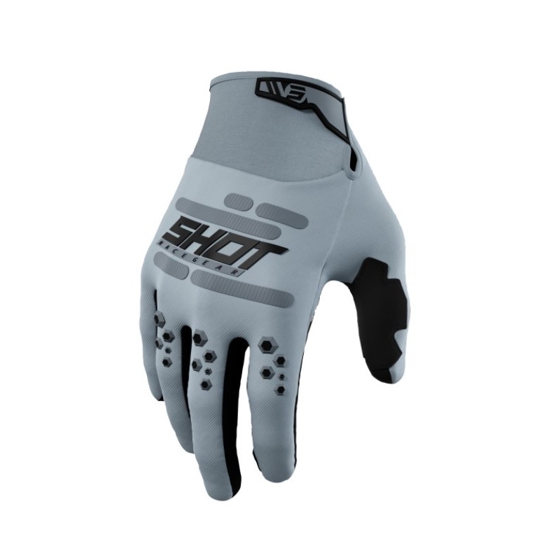 Motocross rukavice Shot Vision sive