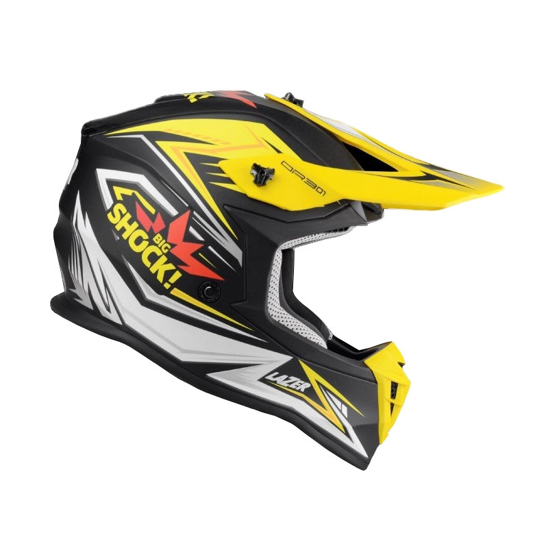 Lazer OR301 Shock replika kacige za motocross crno-žuto-bijele boje