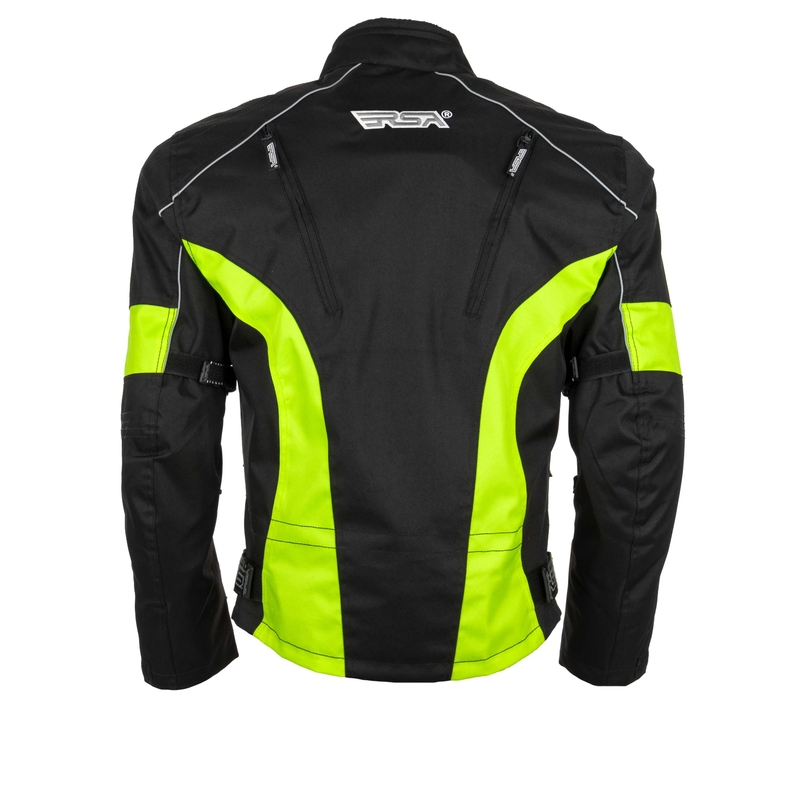 Motociklistička jakna RSA ST-01 crno-fluo žuta - II. kvaliteta