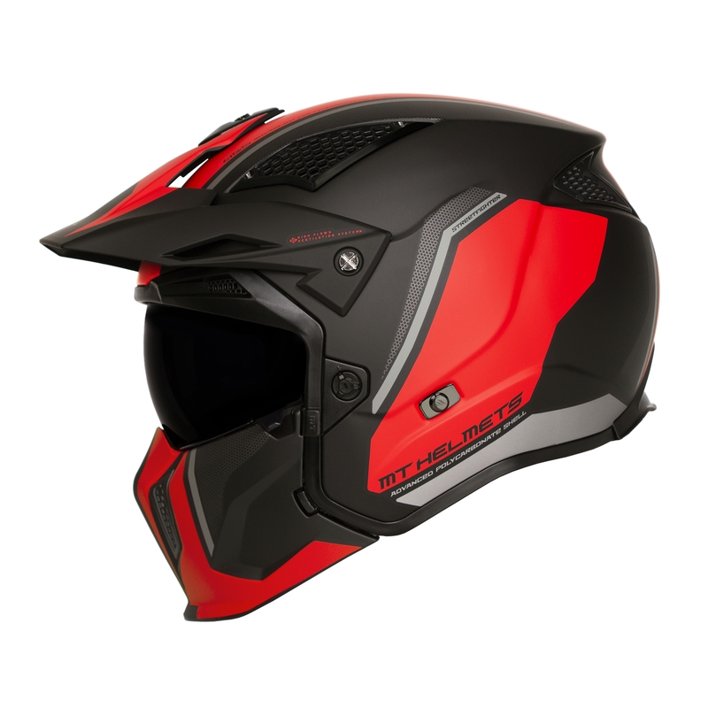 Otvorena kaciga MT Streetfighter SV TWIN 0.5 C5 crno-crvena rasprodaja