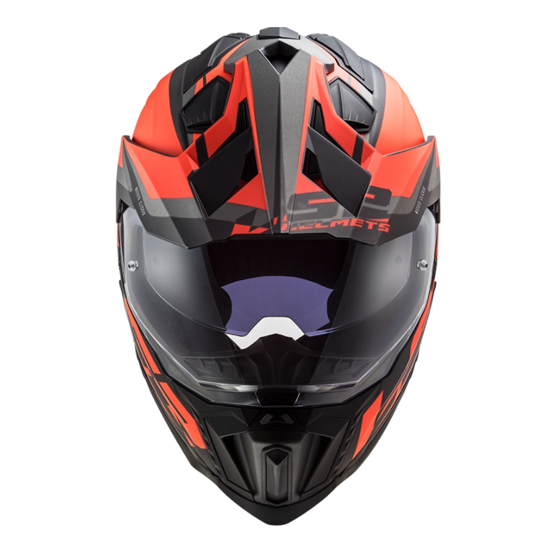 Enduro kaciga LS2 MX701 Explorer Alter crno-narančasto-siva - II. kvaliteta