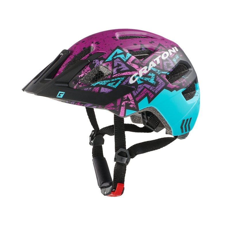 Dječja biciklistička kaciga CRATONI Maxster Pro Wild ljubičasto-plava