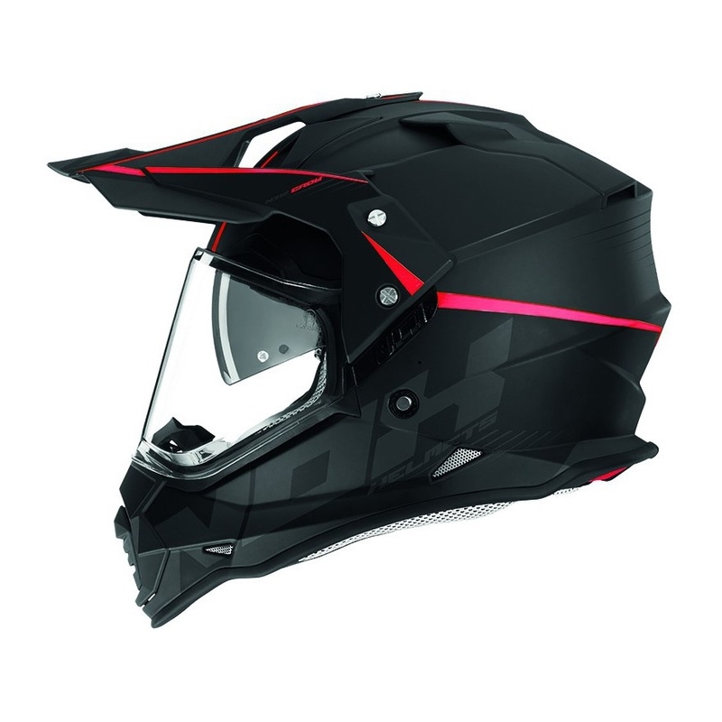 Enduro kaciga NOX N312 Crow crno-crvena
