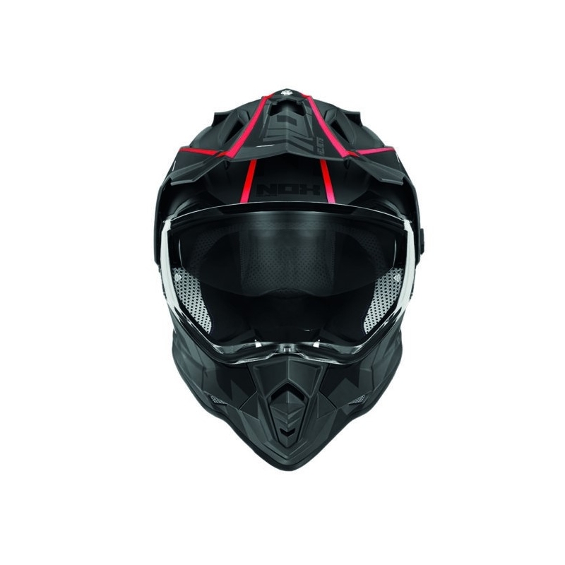 Enduro kaciga NOX N312 Crow crno-crvena