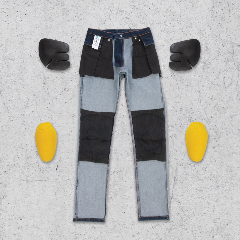 Ženske motociklističke traperice Oxford Original Approved Jeans Slim fit plave
