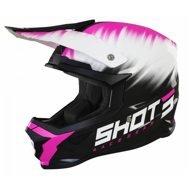 Shot Furious Versus Kids Motocross kaciga Black White Pink rasprodaja